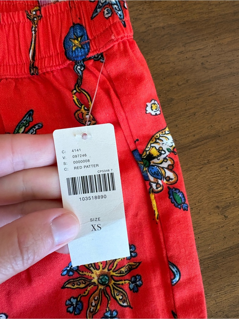 Anthropologie LyreBird Pajama Pants - Red Patter - Picture 4 of 6